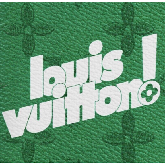 Louis Vuitton Exclamation Mark Green White Monogram Logo Pocket Organizer Wallet - Picture 3 of 11